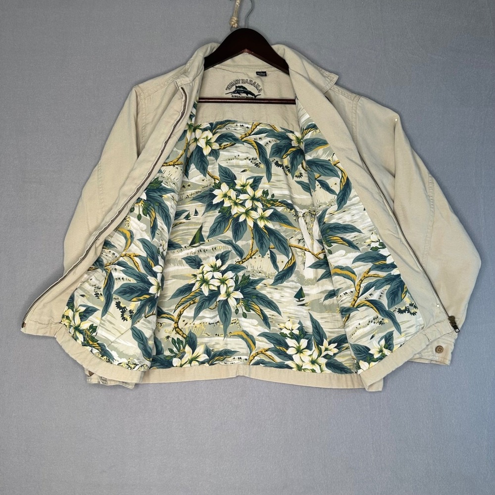 Tommy Bahama Women's Tan Corduroy Full‎ Zip Jacket Collared Buttoned Pockets XS